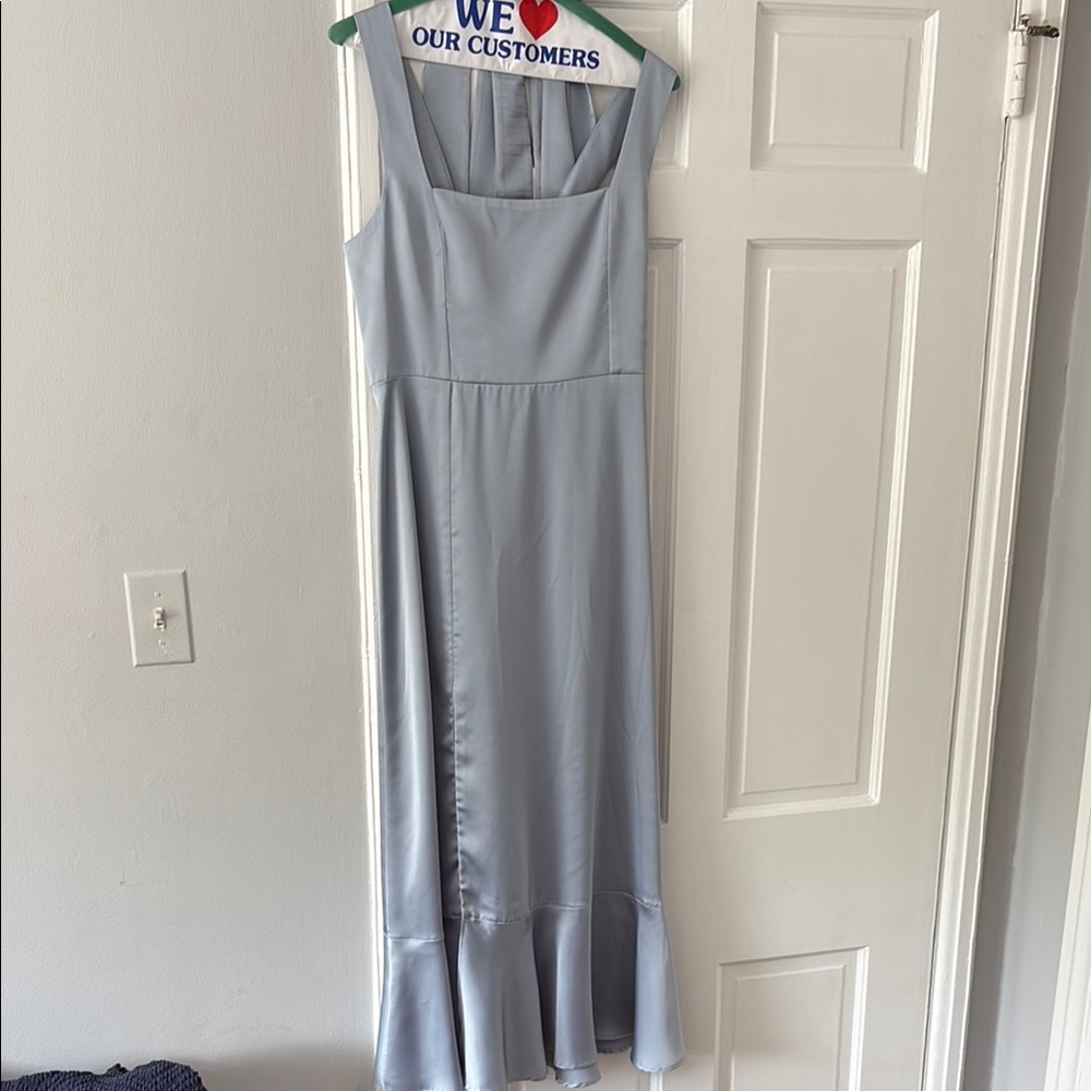 Elegant Gray Sleeveless Dress